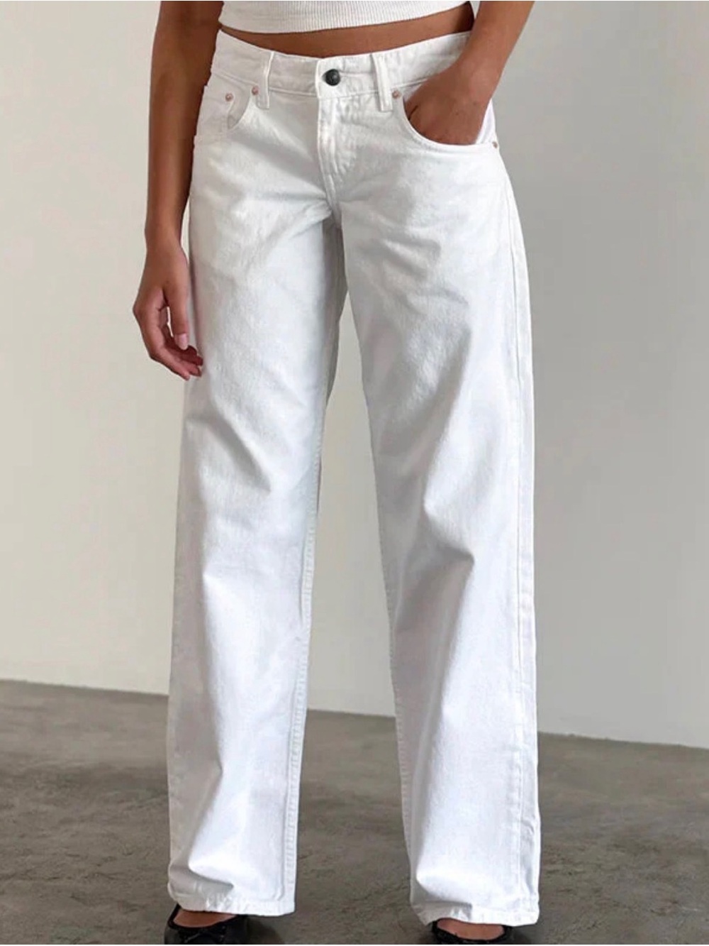Motel Rocks High Rise White Jeans - Picture 7 of 8